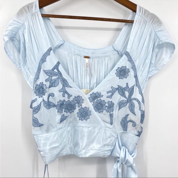 NWT Free People Sahara Floral Embroidered Crop size small - Picture 2 of 5